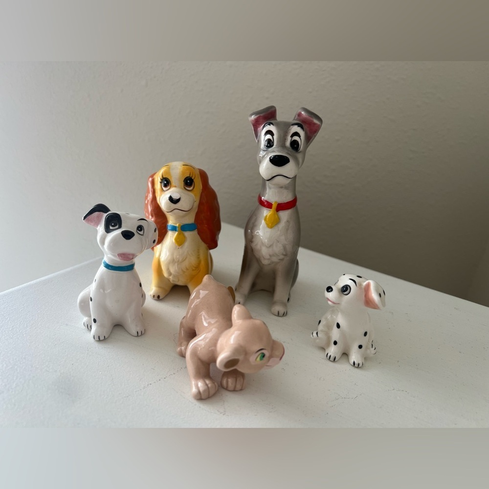 Walt Disney Japan Lot of 5 Disney Character Ceramic Figurines